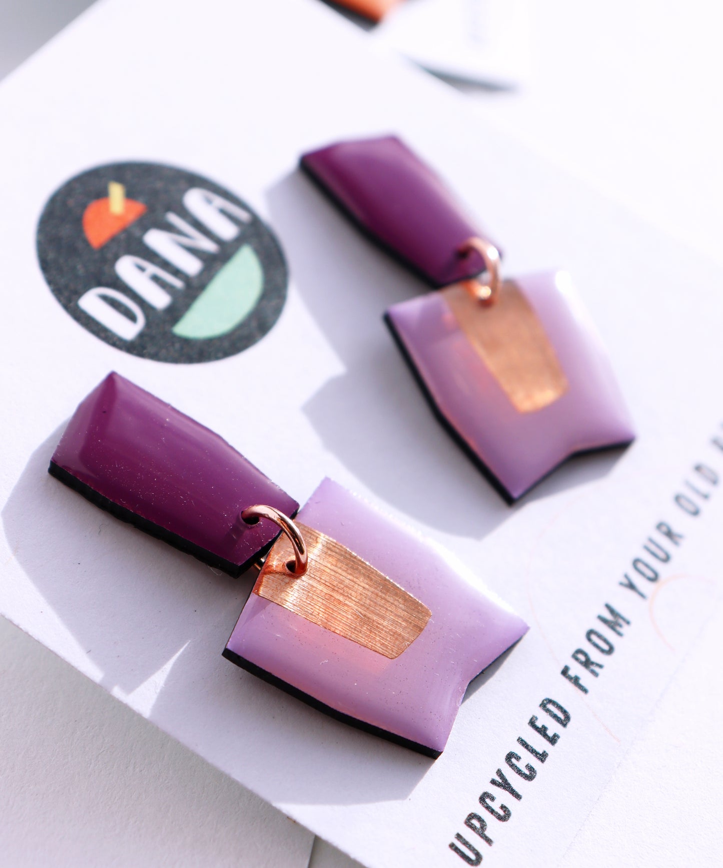 CONNIE NO.2 in shades of purple with a warm pop of copper