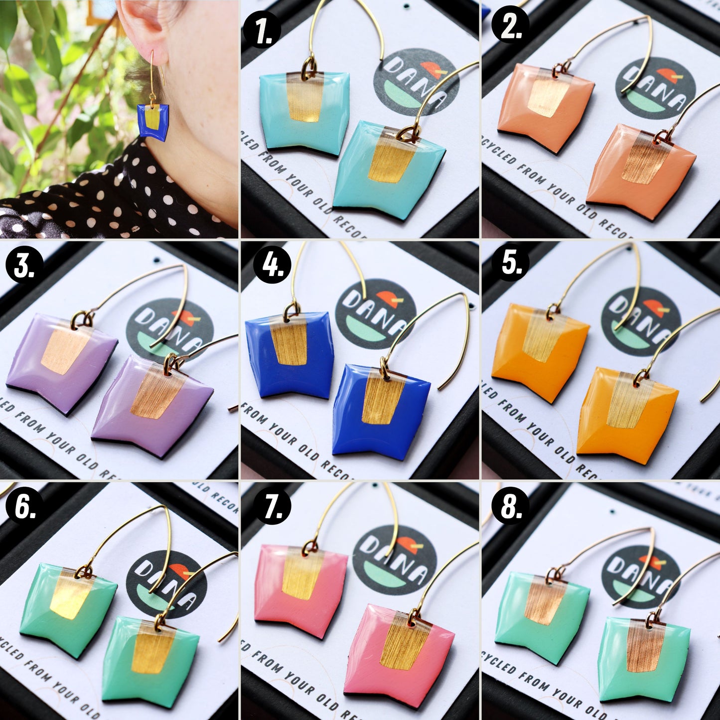 CONNIE in 8 colours with metallic detail / contemporary upcycled chic