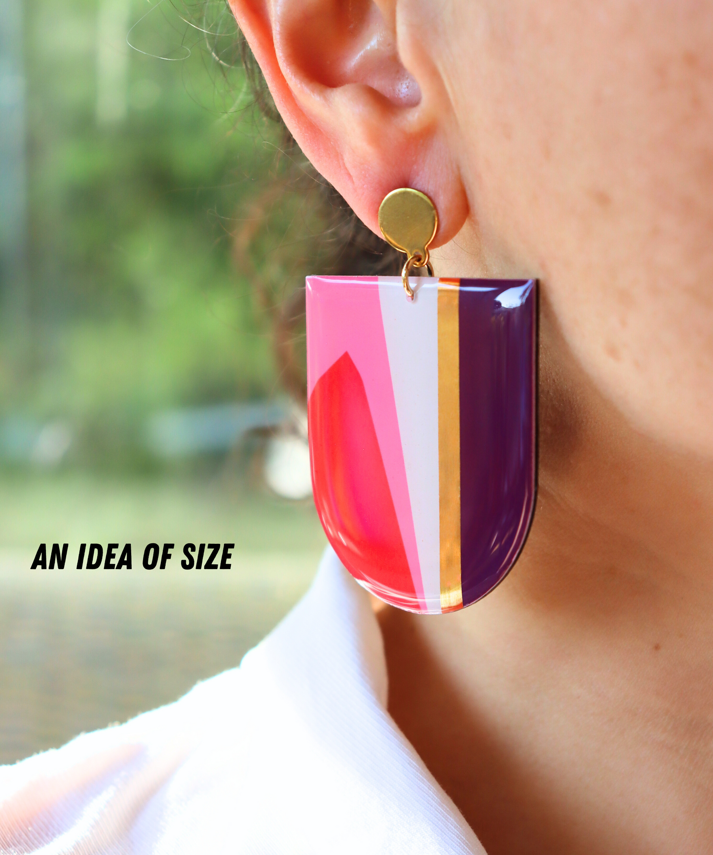 NIKKI NO.3 / contemporary upcycled vinyl record earrings