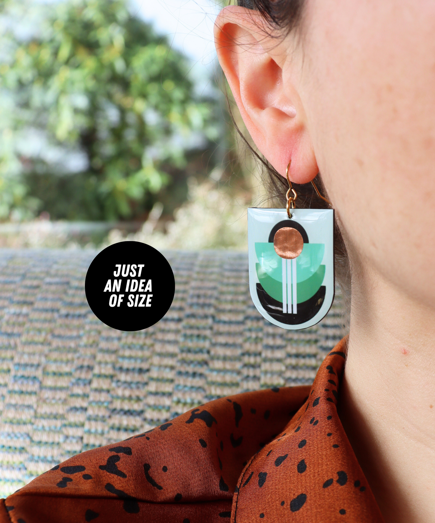 ART DECO in shades of green with a pop of copper