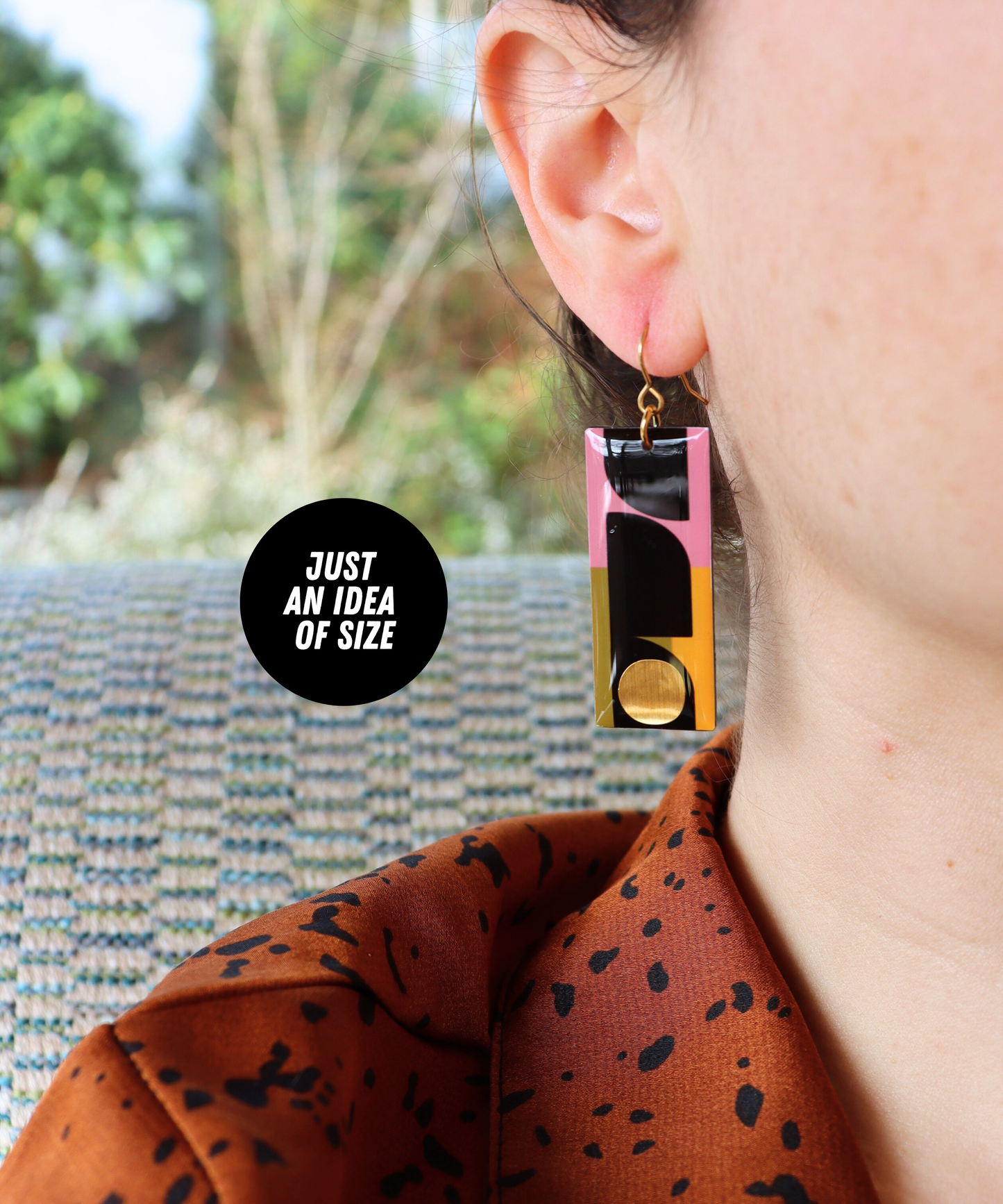 THE RECTANGLES in turquoise, apple green, cornflour blue and gold / eco chic earrings