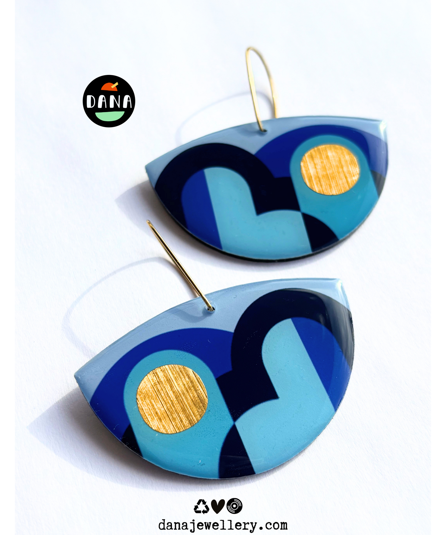 LOLA NO.3 in tones of blue with a lush gold accent