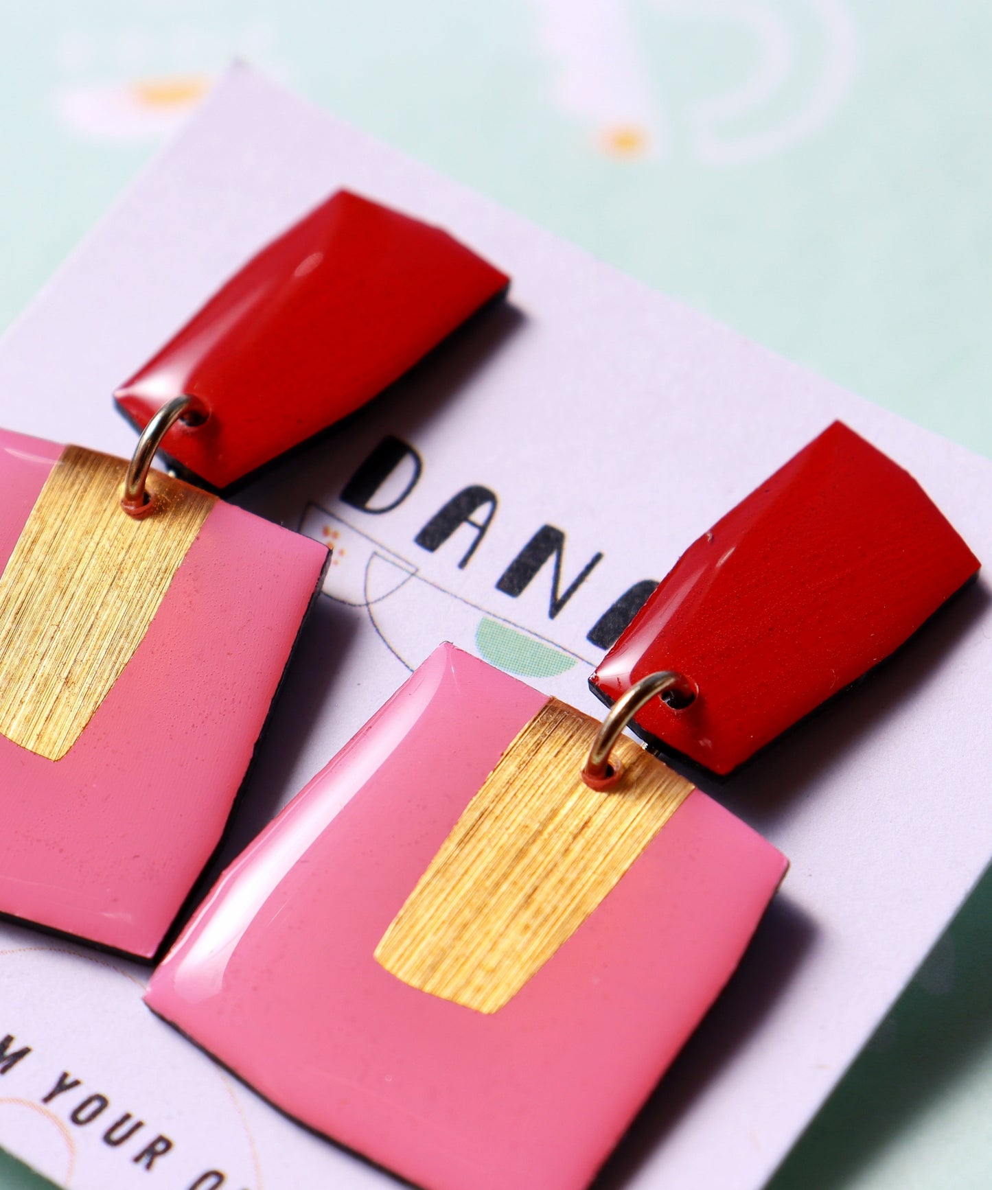 PATSY NO.1 in pink, red, gold / Irish jewellery design