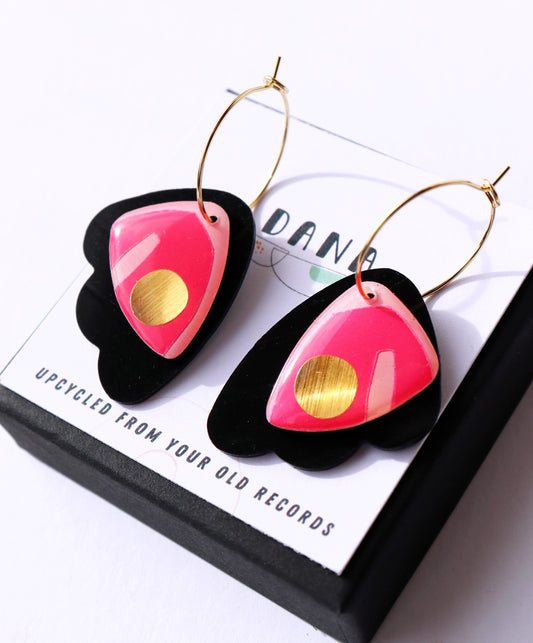 30% OFF / 2 large pairs left / FROUFROU no. 1 in vibrant pink, gold and black