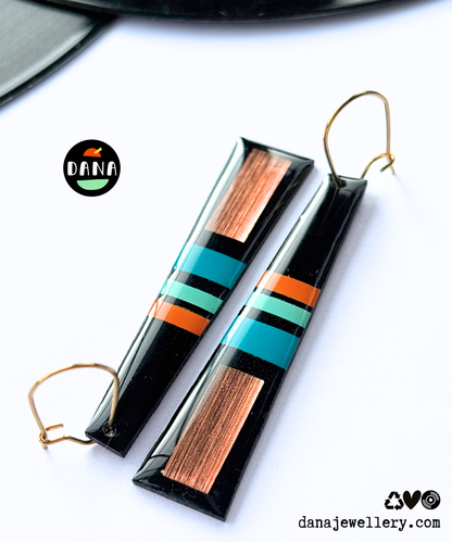 LIZZY in copper, orange, turquoise, teal