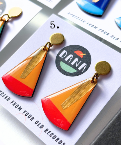 NARI | minimal upcycled chic with a touch of metallic | on standard open hooks OR disc posts