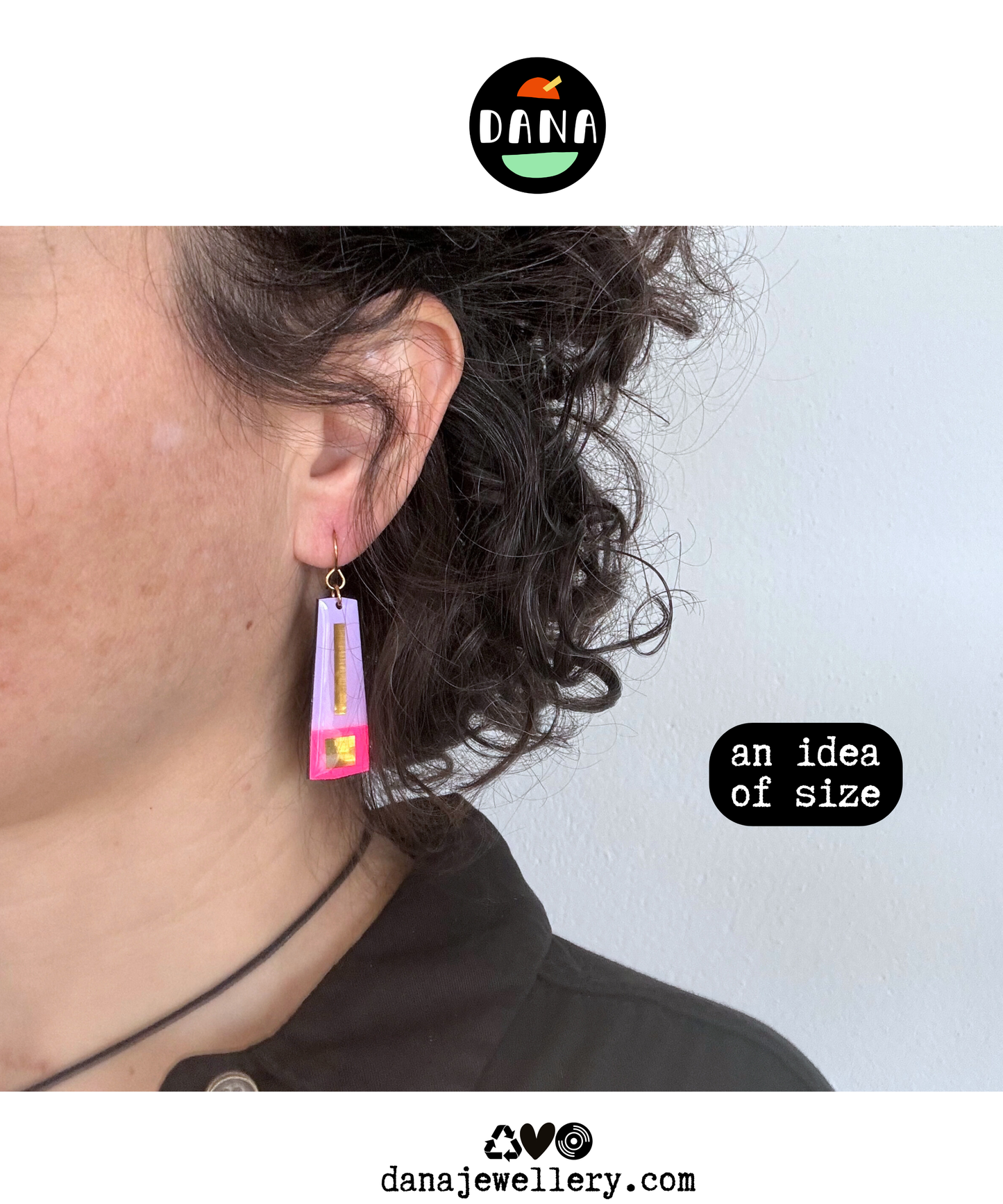 LEXI in neon pink, lilac, gold accents