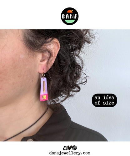 LEXI in neon pink, lilac, gold accents