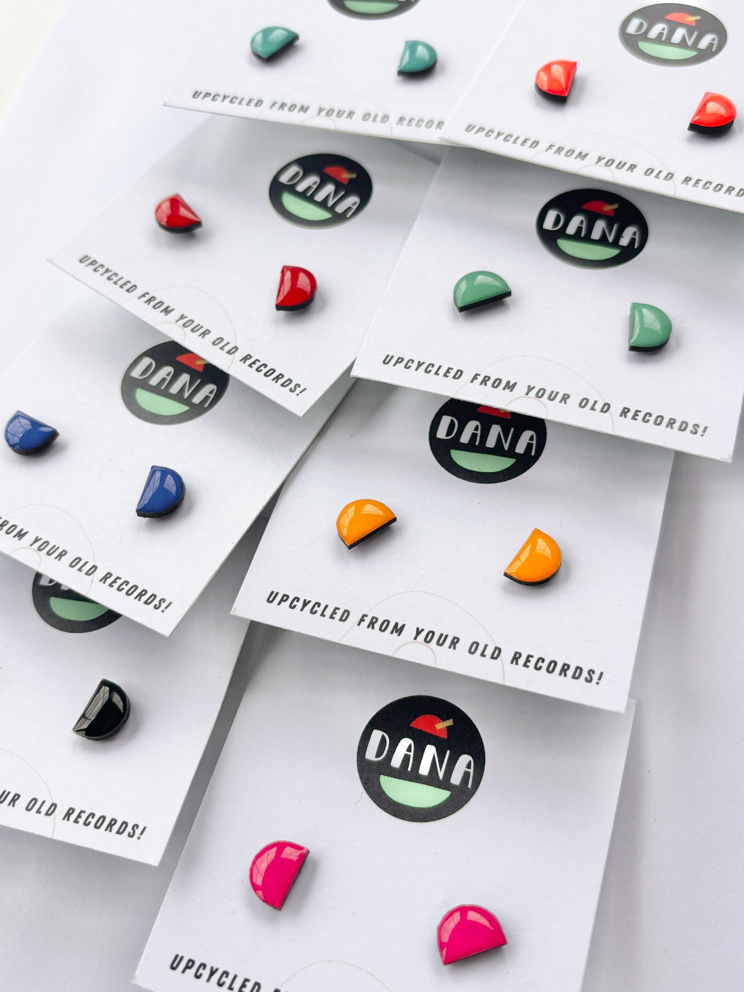 50% OFF half moon studs / 8 colours / limited availability