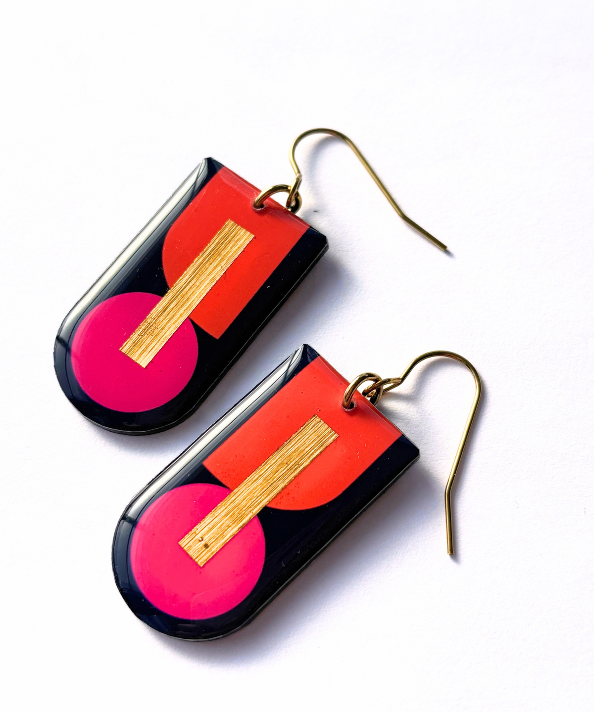 BESS | mid century modern inspired colourful geo earrings | pick your favourite