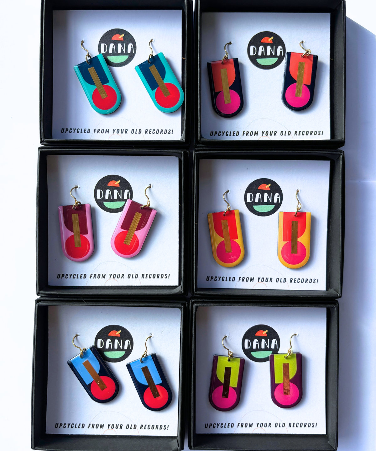 BESS | mid century modern inspired colourful geo earrings | pick your favourite