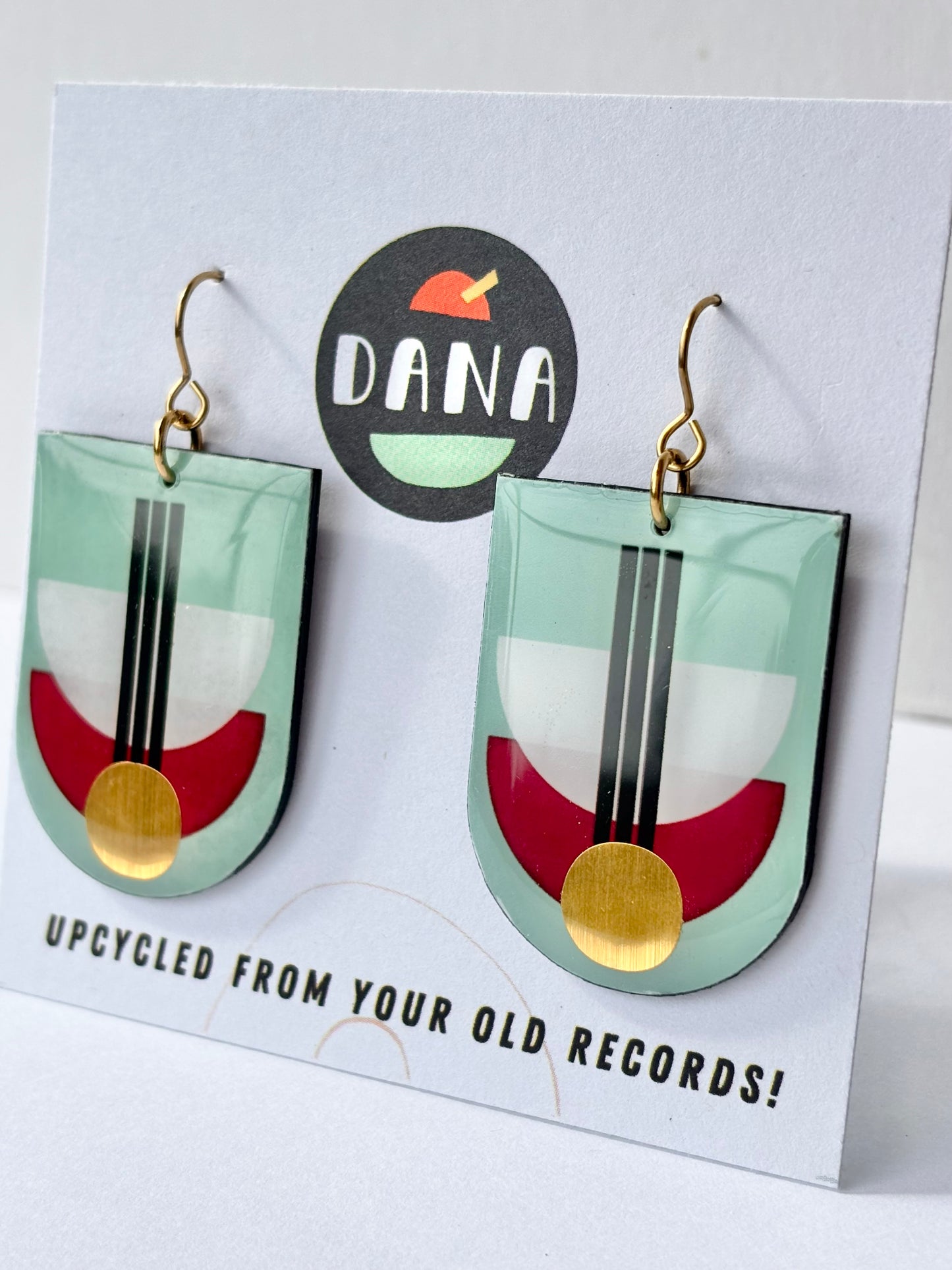 30% OFF samples one of a kind earrings in plum, white, light mint green, with a lush pop of gold