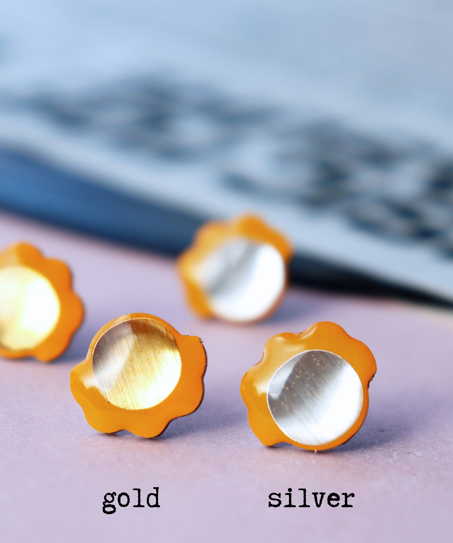 50% OFF  Froufrou studs in yellow and gold or silver