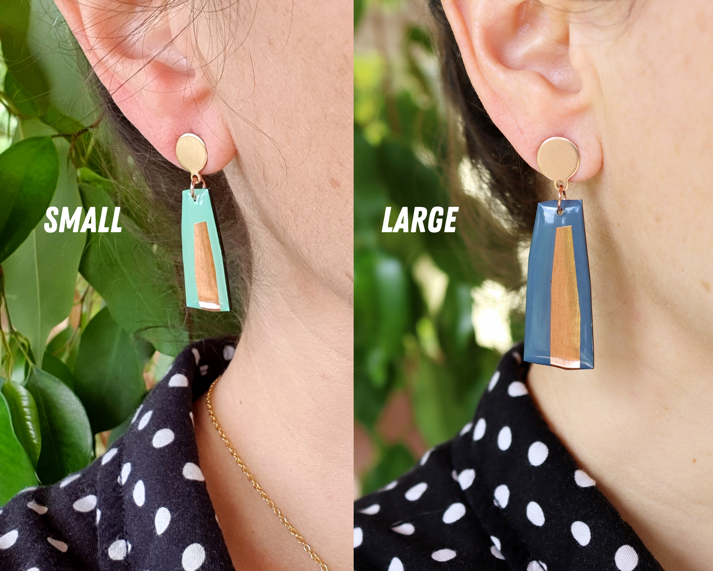 ELLA earrings in GOLD or COPPER / 2 sizes