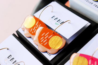50% OFF / 3 pairs left / FROUFROU no.3 upcycled vinyl record earrings
