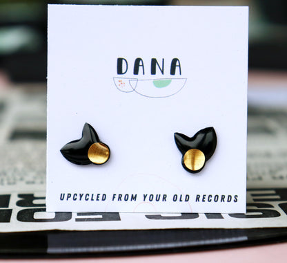 50% OFF | flor studs TWO PAIRS LEFT in black and gold