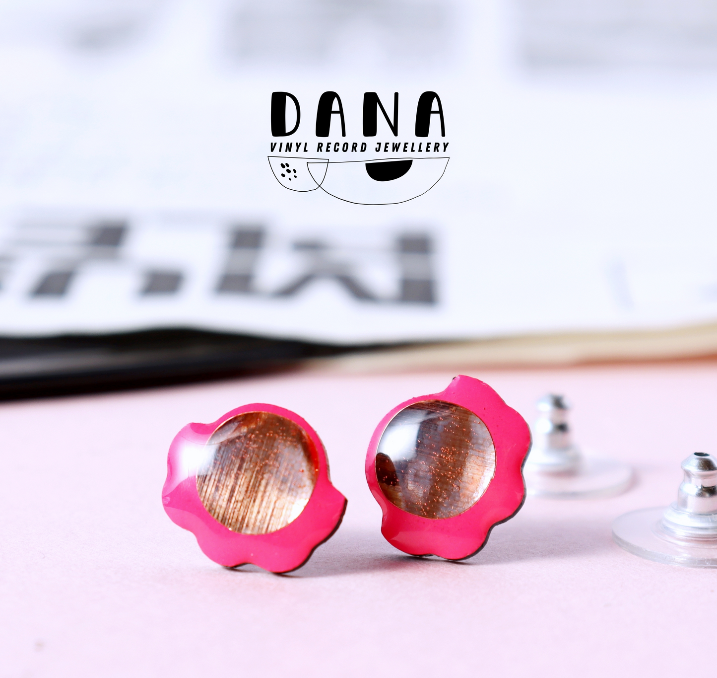 40% OFF Hot pink Froufrou studs | 1 gold / 4 copper left